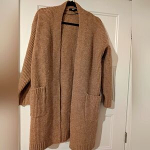 Chunky open cardigan, long